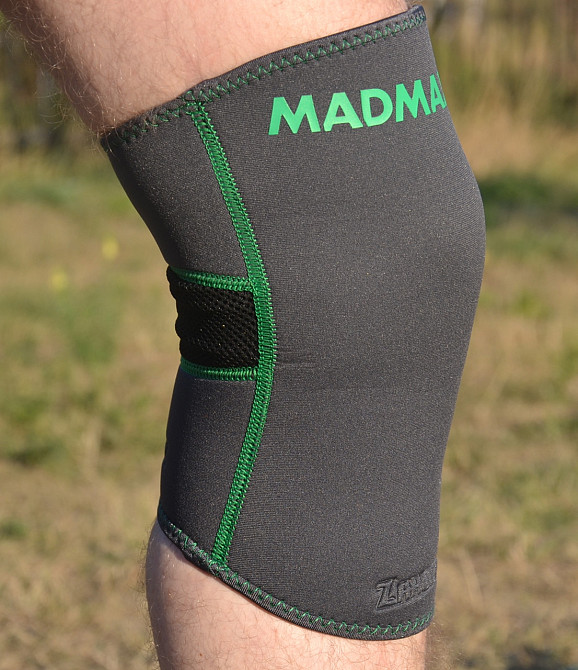 Наколінник MadMax MFA-294 Zahoprene Knee Support Dark Grey/Green (1шт.) M Луцьк - фото 5