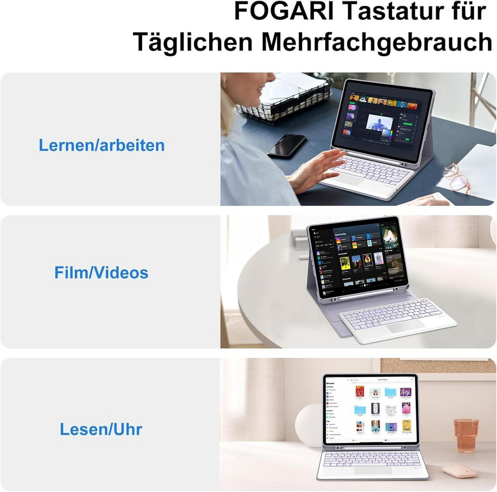 Чехол-книжка с клавиатурой для iPad Air 11-inch (M2/М3) iPad Air 5 2022/Air 4 2020 10.9/iPad 4-го покол. 10.9 / iPad Pro 11 2018 Днепр - изображение 3