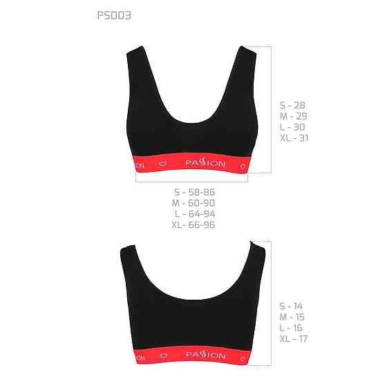 Спортивний топ на широких бретелях Passion PS003 TOP S, black Sex Aura Київ