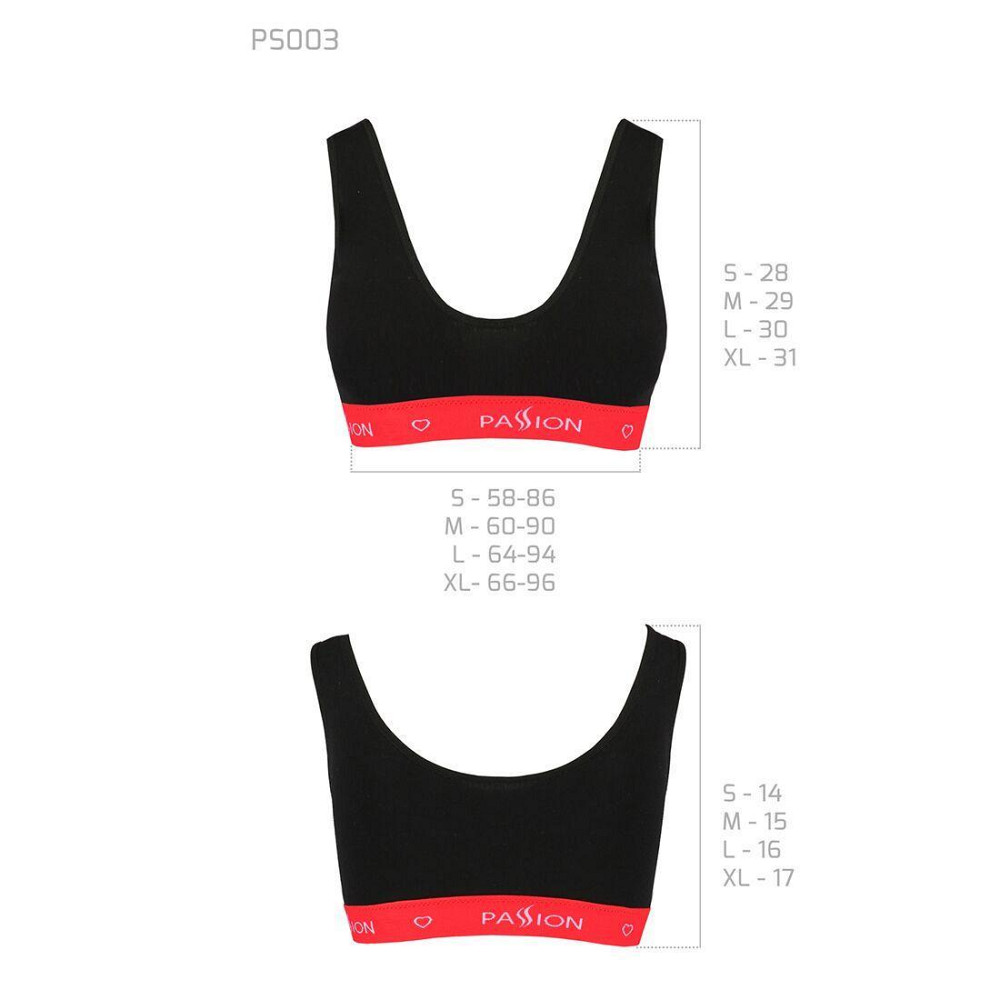 Спортивний топ на широких бретелях Passion PS003 TOP S, black Sex Aura Київ - фото 6