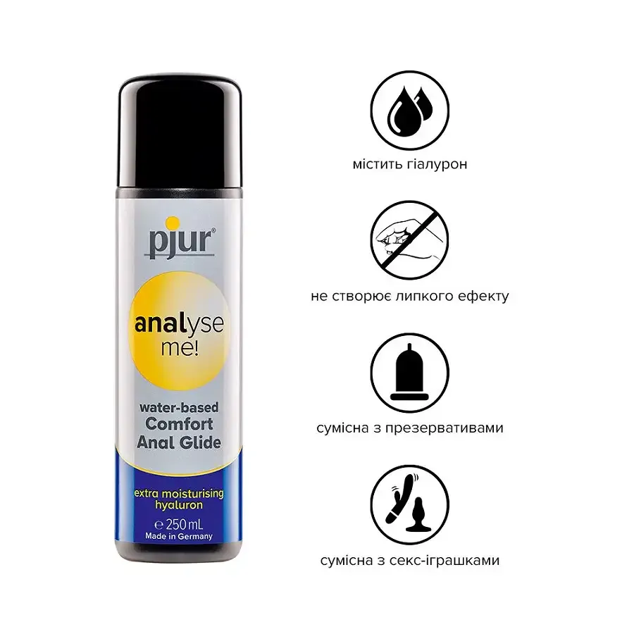 Анальна змазка pjur analyse me! Comfort water glide 250 мл на водній основі з гіалуроном Львов - изображение 2