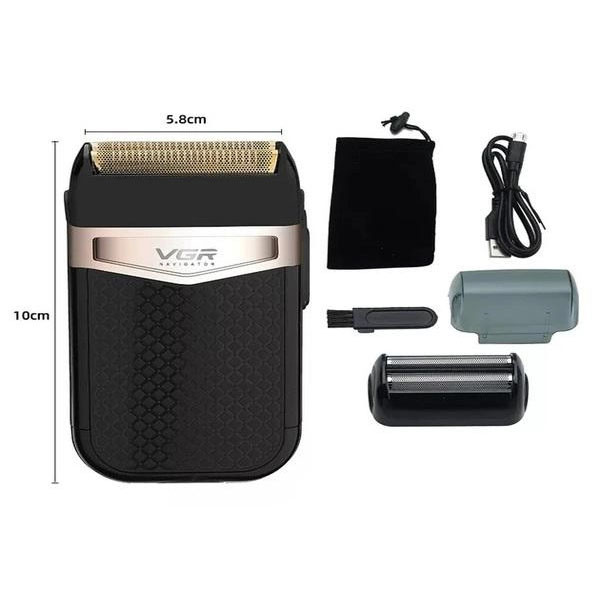 Портативна сітчаста бритва VGR V-331, Чоловіча бритва на батарейках Професійна для волосся FM-60 Львів - фото 8