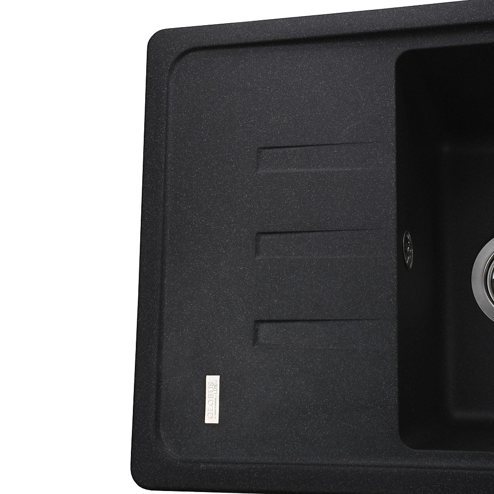 Гранітна мийка Globus Lux MONO графіт 620х435мм-А0001 Тернопіль - фото 4