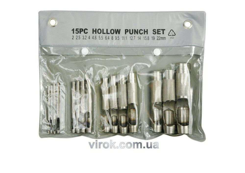 Пробійник для шкіри VOREL Набір 2-22мм 15шт. [5/20] Одеса - фото 1