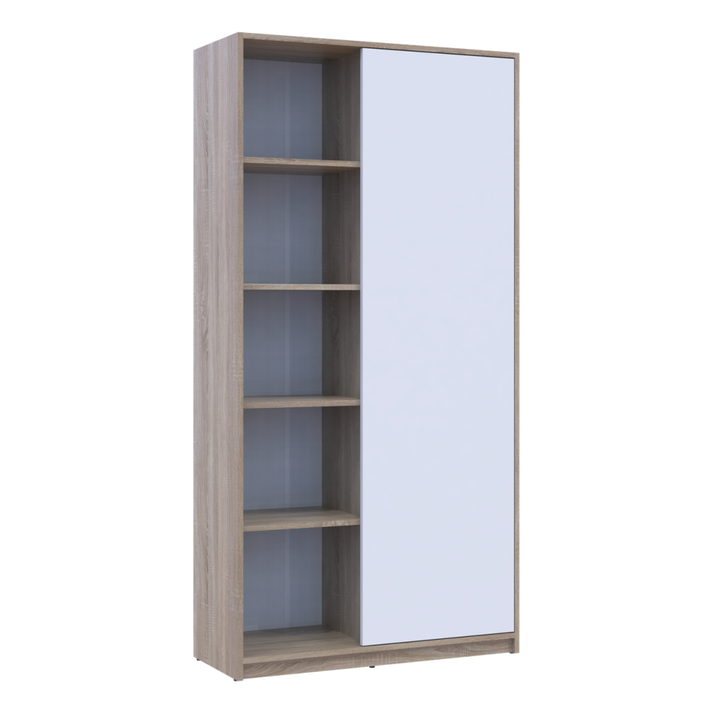 Розстібна шафа Doros Студент Дуб Сонома/Білий 90х38х180 DRS-011624 (40908067) Львів - фото 7