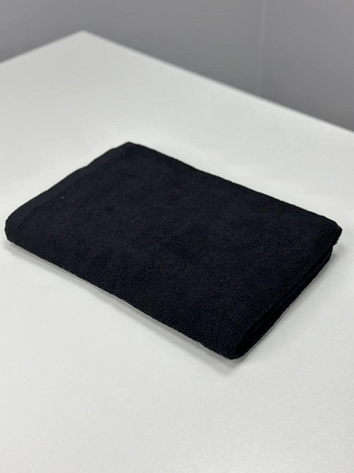 Полотенце однотонное Ideal Textile 70х140 см 400 г/м2 (56860923) Чорний Черновцы - изображение 2