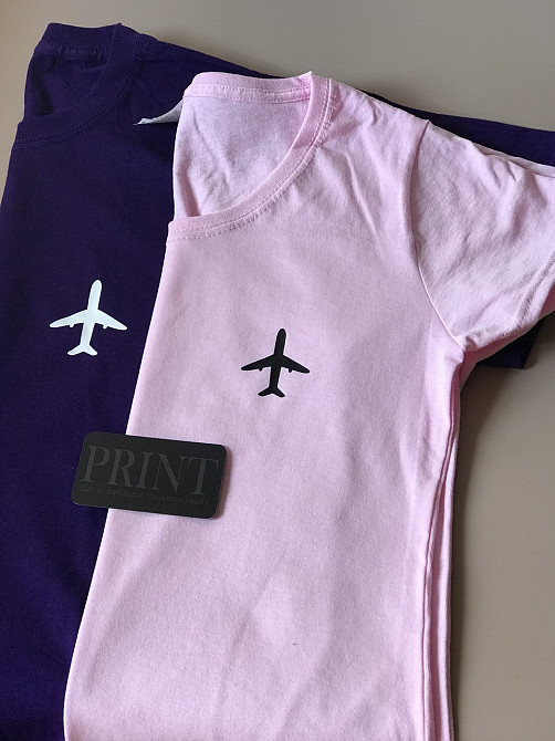Парні футболки для хлопця та дівчини з літаком Чернівці - фото 2