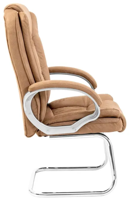 Офісне Конференційне Крісло Richman CaliforniaMustang Caramel Хром CF Карамельне Дніпро - фото 5