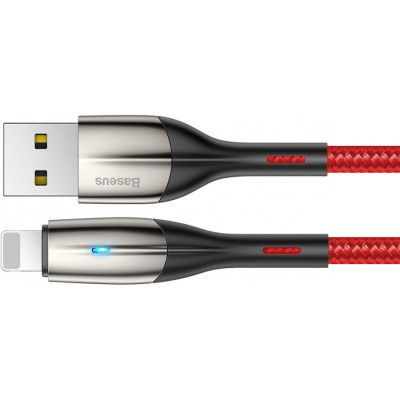 Дата кабель USB 2.0 AM to Lightning 2.0m 2.4A red Baseus (CALSP-C09) Вінниця - фото 2