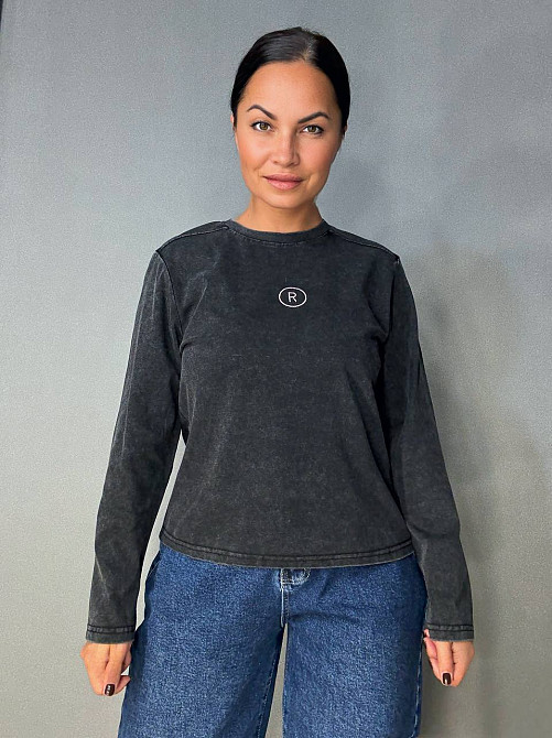 Лонгслив женский A-N 2517-5 трикотажный варка тай-дай с камешками 