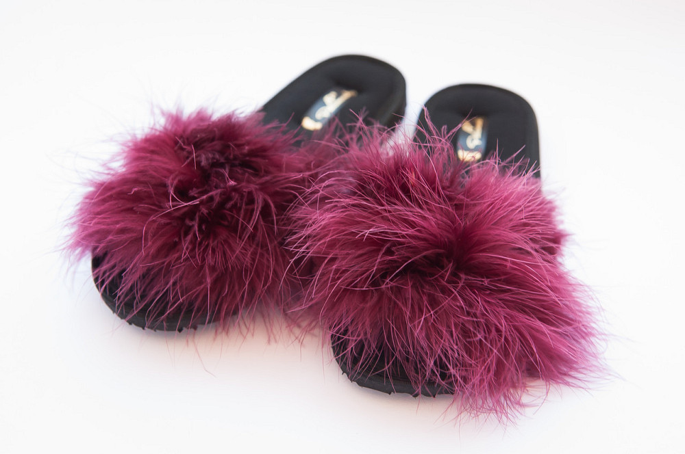 Тапочки домашние женские в наличии с пушком PaGo 