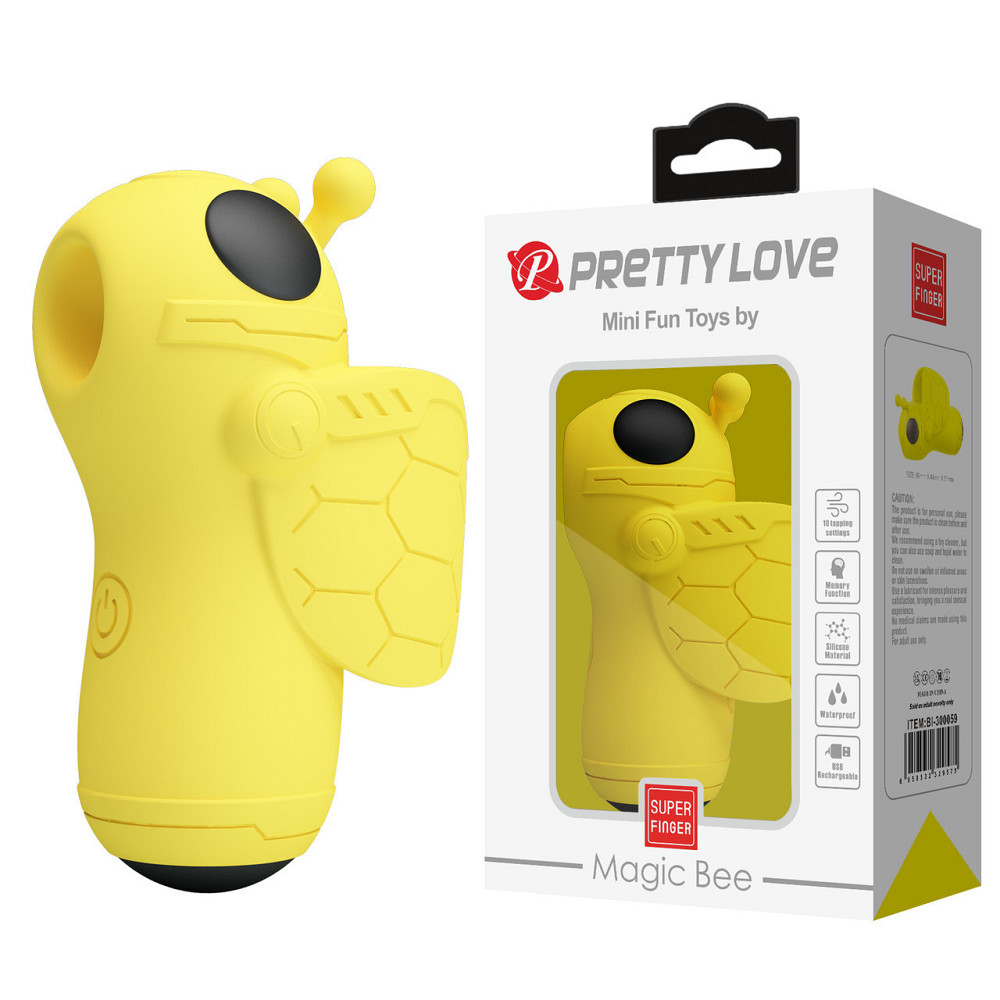 Вакуумний вібростимулятор - Pretty Love Magic Bee Stimulator Yellow Sex Aura Київ - фото 1