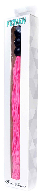 Силиконовый флогер ( длина 26 см ) Fetish Boss Series - Silicone Whip Pink 10