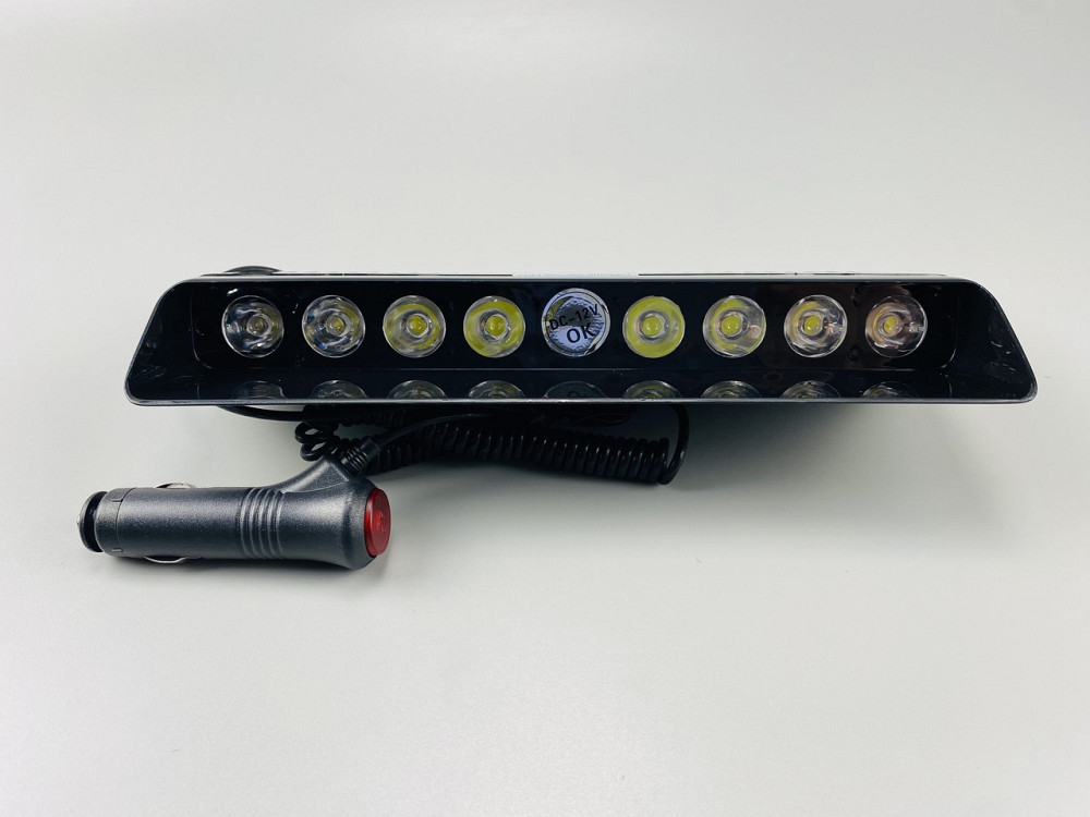 Маячок проблисковий світлодіодний білий спалах S3 (стробоскоп) 9-80V під скло автомобільна мигалка Мукачево - фото 1