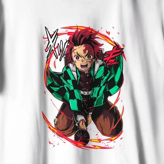 Футболка для подростка мальчика с принтом Клинок, рассекающий демонов Танджиро Камадо 6 WE Размер 160 Anime10436 Днепр - изображение 4