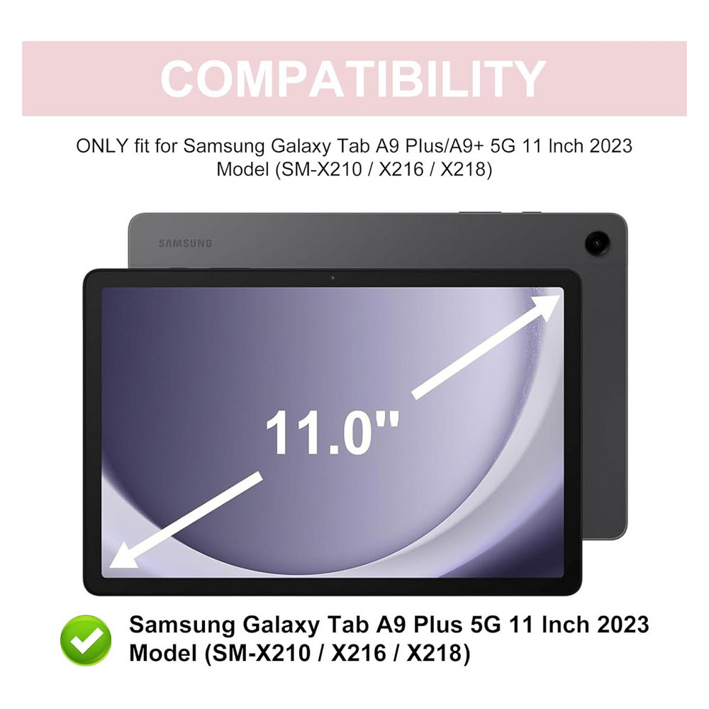 Чохол з клавіатурою FOGARI для Samsung Galaxy Tab A9 Plus 11 SM-X210/X216/X218 Рожевий знімна Bluetooth клавіатура тримач S Pen Київ - фото 7