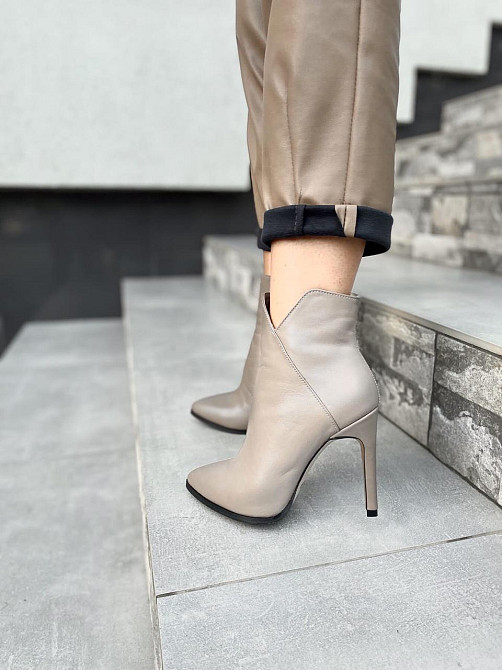 Nivelle Черевики жіночі NIVELLE капучино натуральна шкіра 35р. каблук 10см (3927) Коломия - фото 2