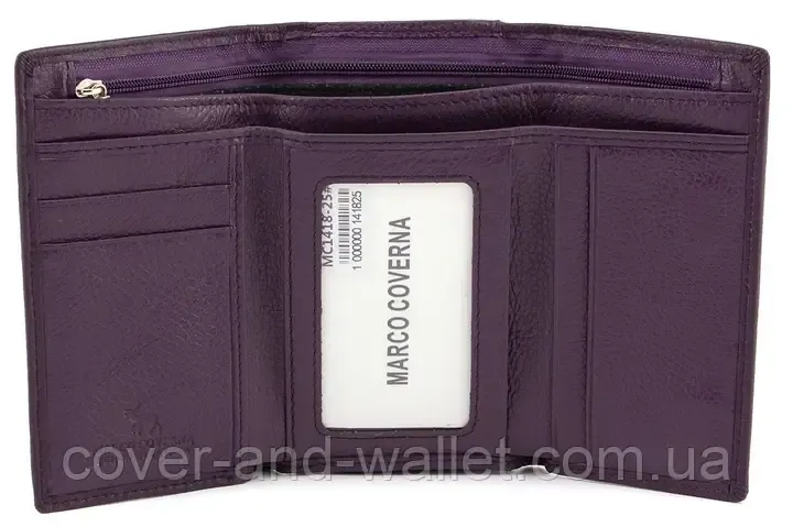 Невеликий жіночий гаманець фіолетового кольору на магнітах Marco Coverna MC 1418 Київ - фото 5