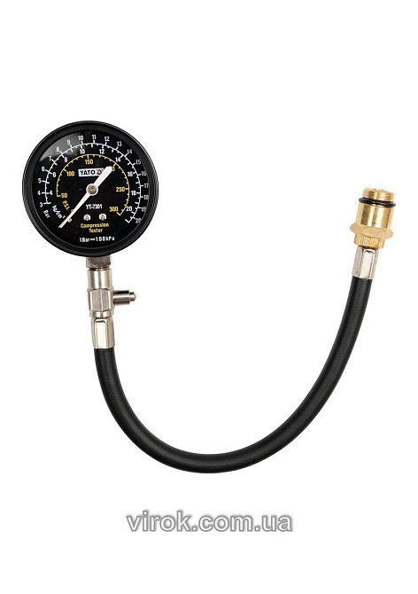 Компресометр для бензинових двигунів YATO з вужиком і різьбами [12/24] Одеса - фото 1