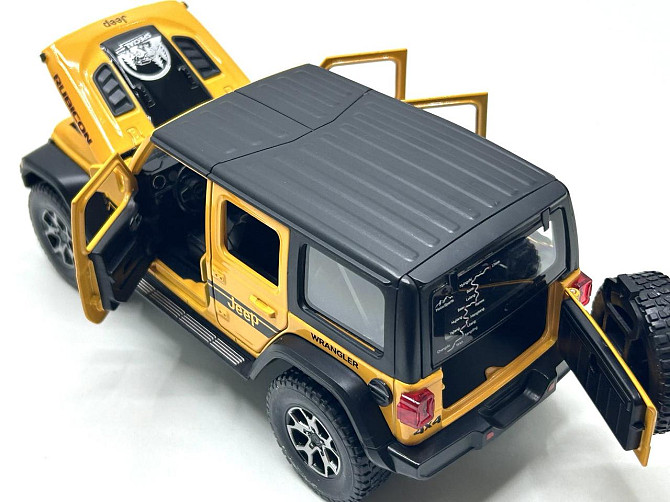 Машина Автосвіт Jeep vlanger інерційна відчиняються двері капот багажник 21см Жовта (AP-1979) Чернігів - фото 7