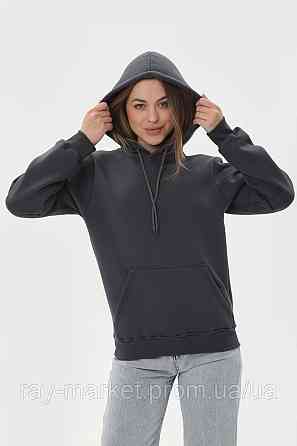 Набір жіночий худі утеплене 2шт RAY BASIC Темно-сірий /Чорний (U0401W-Dark Grey-Black) M Київ