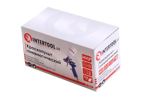 Intertool HVLP 1.0м в/б пластик 125мл Вінниця