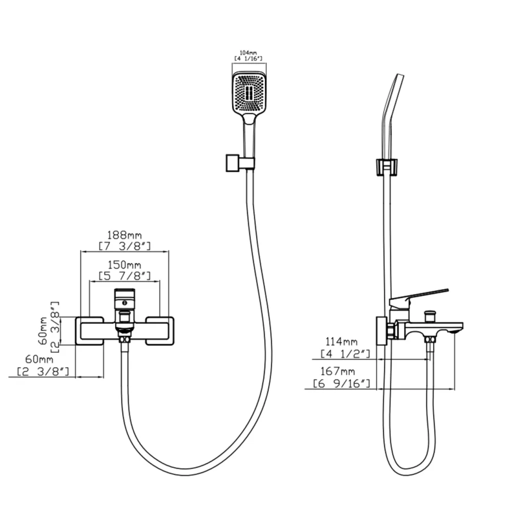 Змішувач для ванни Qtap Capricorn з душовим гарнітуром Chrome (k35) QTCAP3060102C48222 Київ - фото 10