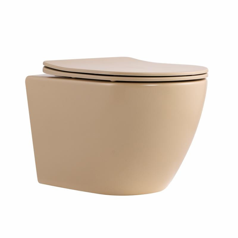 Унітаз підвісний Qtap Robin Ultra Quiet 520×365×340 мм Beige, із сидінням Slim Duroplast/Soft-close/Quick Release Київ - фото 1