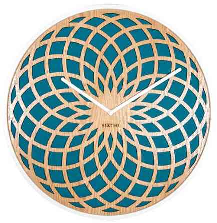 Часы настенные NeXtime Sun Small Turquoise (диаметр 35см) Бирюзовый Киев