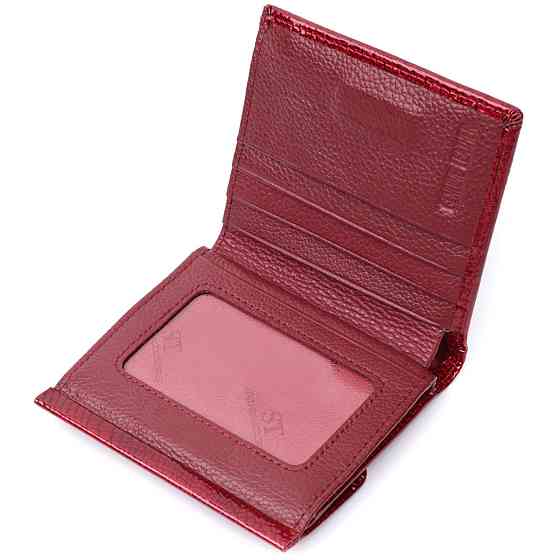 Фактурний жіночий гаманець із натуральної шкіри ST Leather 22705 Червоний Київ