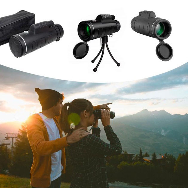 Монокуляр UN-3012 40X60 сверхмощный легкий компактный с двойной фокусировкой NU-57 Львов - изображение 9