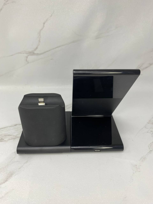 Б/у Беспроводное зарядное устройство GIZONT 3 в 1 док-станция для iPhone, Apple Watch, AirPods съемная Qi 10W Black Киев - изображение 4