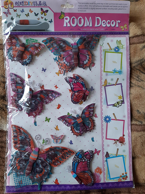 Набір декоративних метеликів + камінці - 8шт. Київ - фото 1