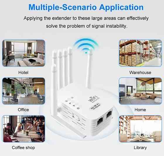 Усилитель сигнала WiFi 6  Kebidumei 2,4G/5G 1200 мбит/с. Харьков