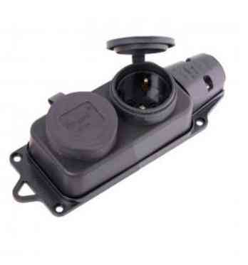 Каучук Розетка зовнішньої установки подвійна з заглушками Харків