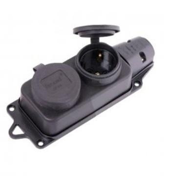 Каучук Розетка зовнішньої установки подвійна з заглушками Харків - фото 2