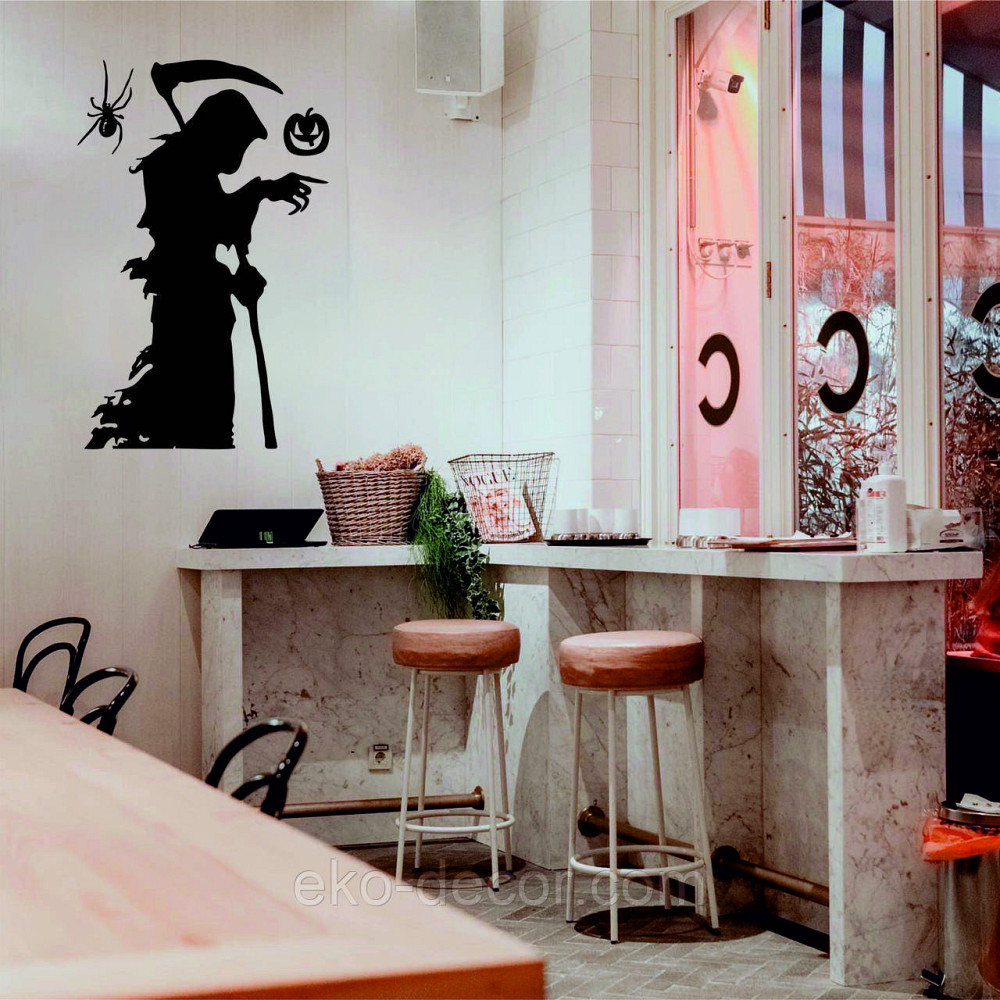 Декоративное настенное Панно «Смерть с косой», Декор на стену 90*59 см, Черный Киев - изображение 10