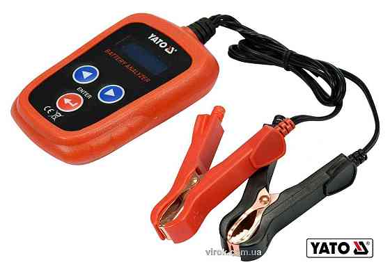 Тестер параметрів акумуляторів YATO : до 12 В, з LED цифровим дисплеєм [6/48] Одеса