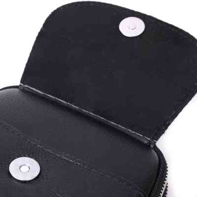 Сумка Vintage Вертикальная Для женщин на два отделения из натуральной кожи Черная (22399) Винница