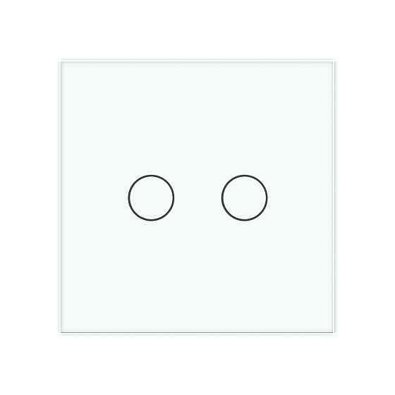 LIVOLO Безшумний сенсорний прохідний/перехресний вимикач 2 сенсора Livolo білий скло (VL-C702SQ Коломия