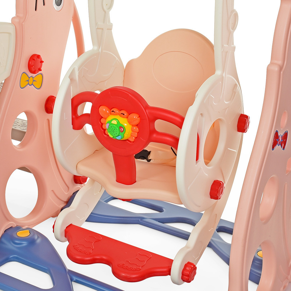 Дитячий ігровий комплекс Bambi 3в1 (гірка гойдалка баскетбол) (WM19020-8) для дітей Київ - фото 7