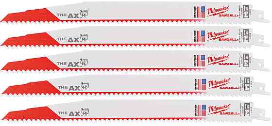 Полотно для шабельних пил AX FANG TIP MILWAUKEE, 300х5,0 мм, (5 шт.) (деревина з цвяхами) Одеса