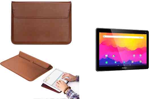 Чохол-конверт VitoCase для Prestigio Muze 3231 4G, Muze 4231 4G, з функцією підставки для планшета Коричневий Київ