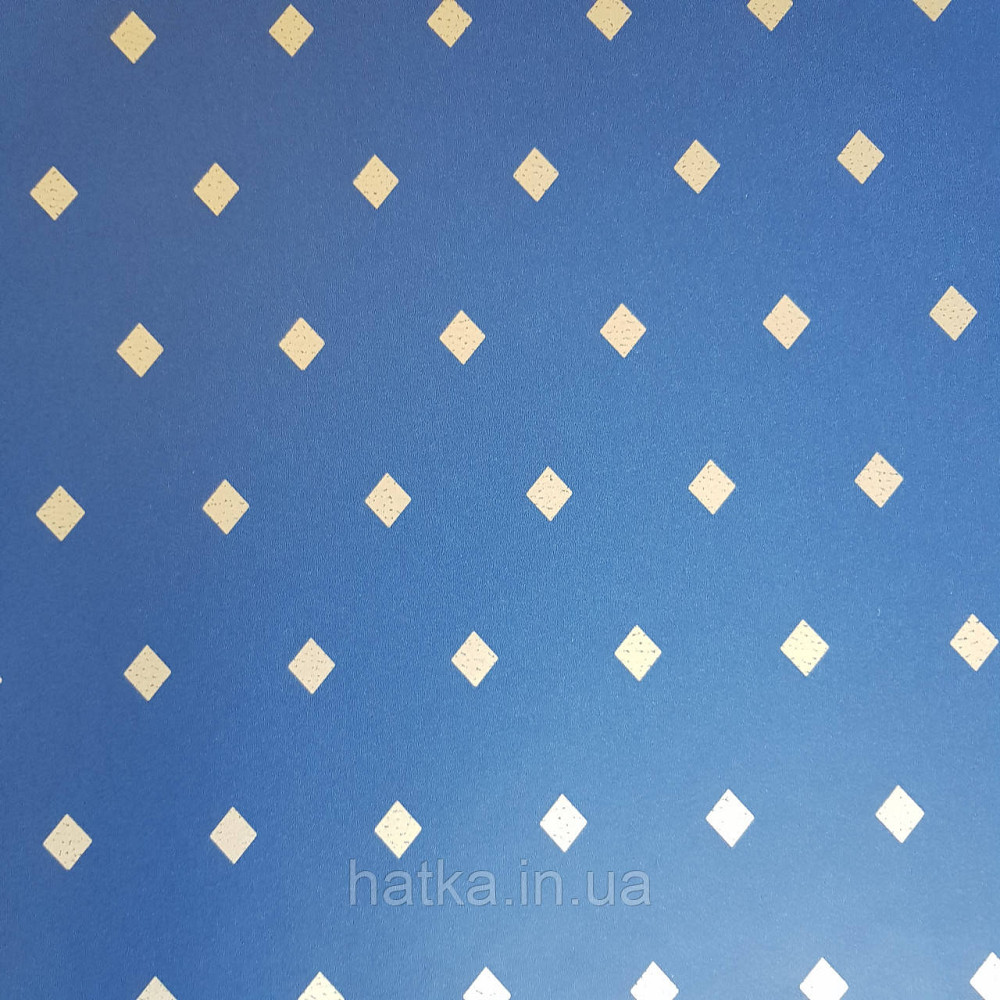 Шпалери вінілові на флізелін Caselio Mystery 0.53х10 м геометрія яскраві ромби золотисті на темно синьому Київ - фото 2