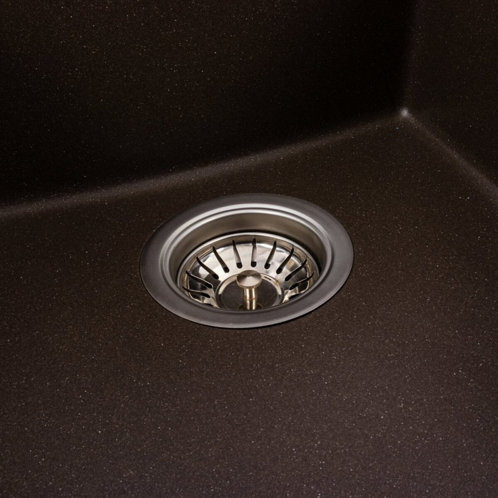 VALESO Гранітна мийка для кухні VALESO ROXY 3744 матова Темна скеля Коломыя - изображение 11