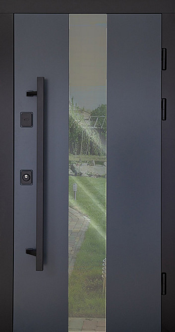 Входная дверь с терморазрывом Abwehr Cottage Queen Лампре Антрацит + Белая уличная пленка 960*2050 мм Киев - изображение 1