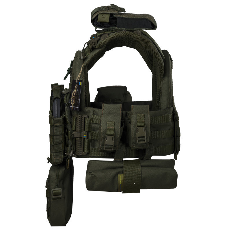 Плитоноска тактична Warmor Gen.3 Pro Max зі швидким скиданням з підсумками (Оливковий) Вінниця - фото 3