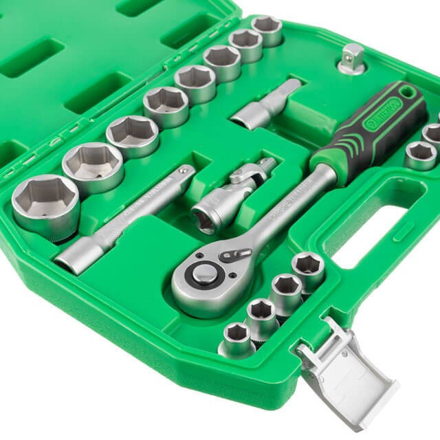 Набір торцевих головок 1/2", шестигранники, 21 од. INTERTOOL ET-6021SP, торцеві головки Київ - фото 11