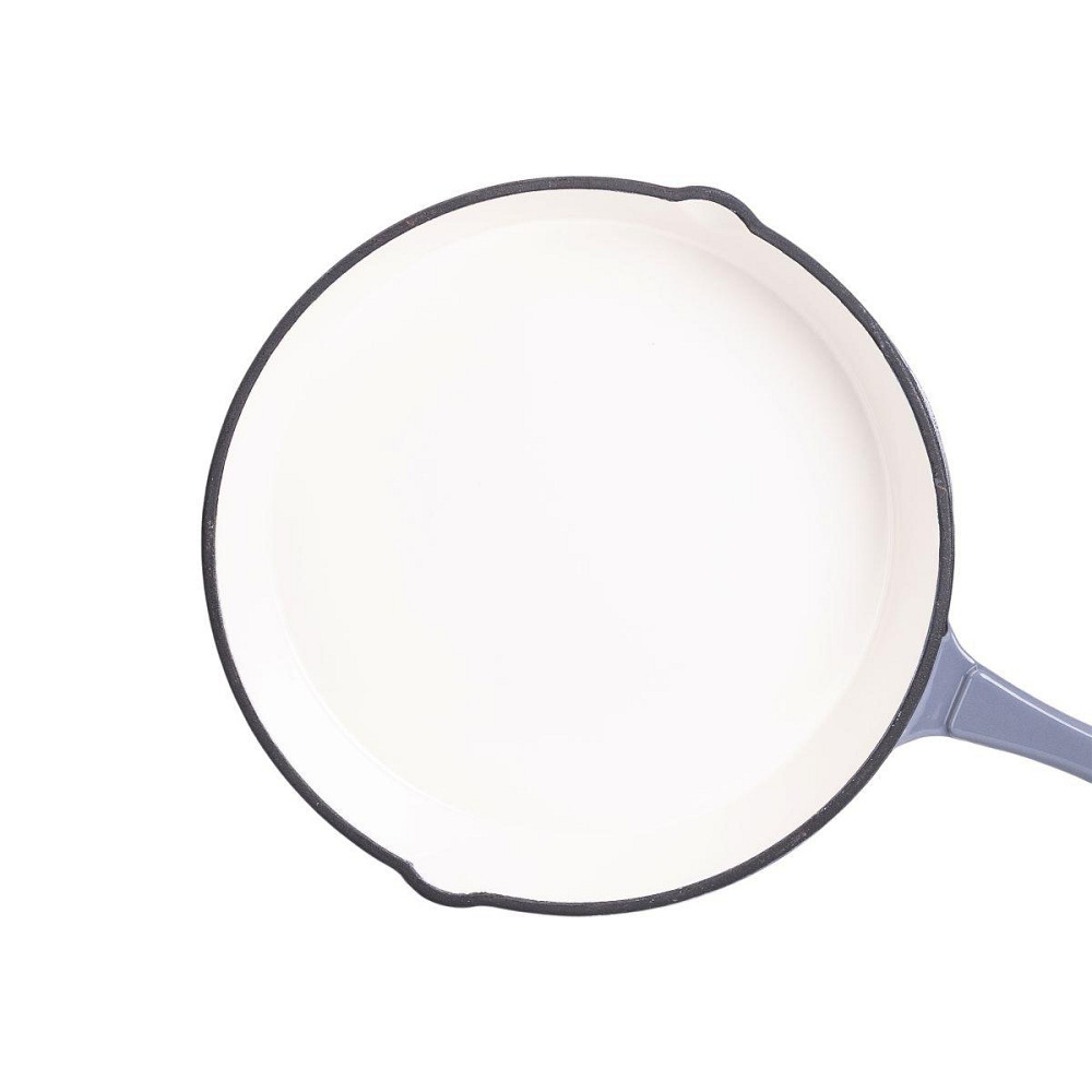 Набір чавунного посуду для приготування 3 каструлі та сковорода з емальованим покриттям Сірий HP-1-5 Київ - фото 6