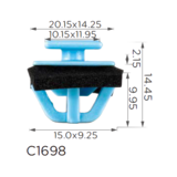 Кріплення крила та молдингу Hyundai, Kia — 877561F000, 87756-1F000, 877563R000, 15215 Ковель